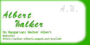 albert walker business card